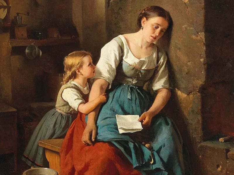 1829-Berthold Woltze - La lettera